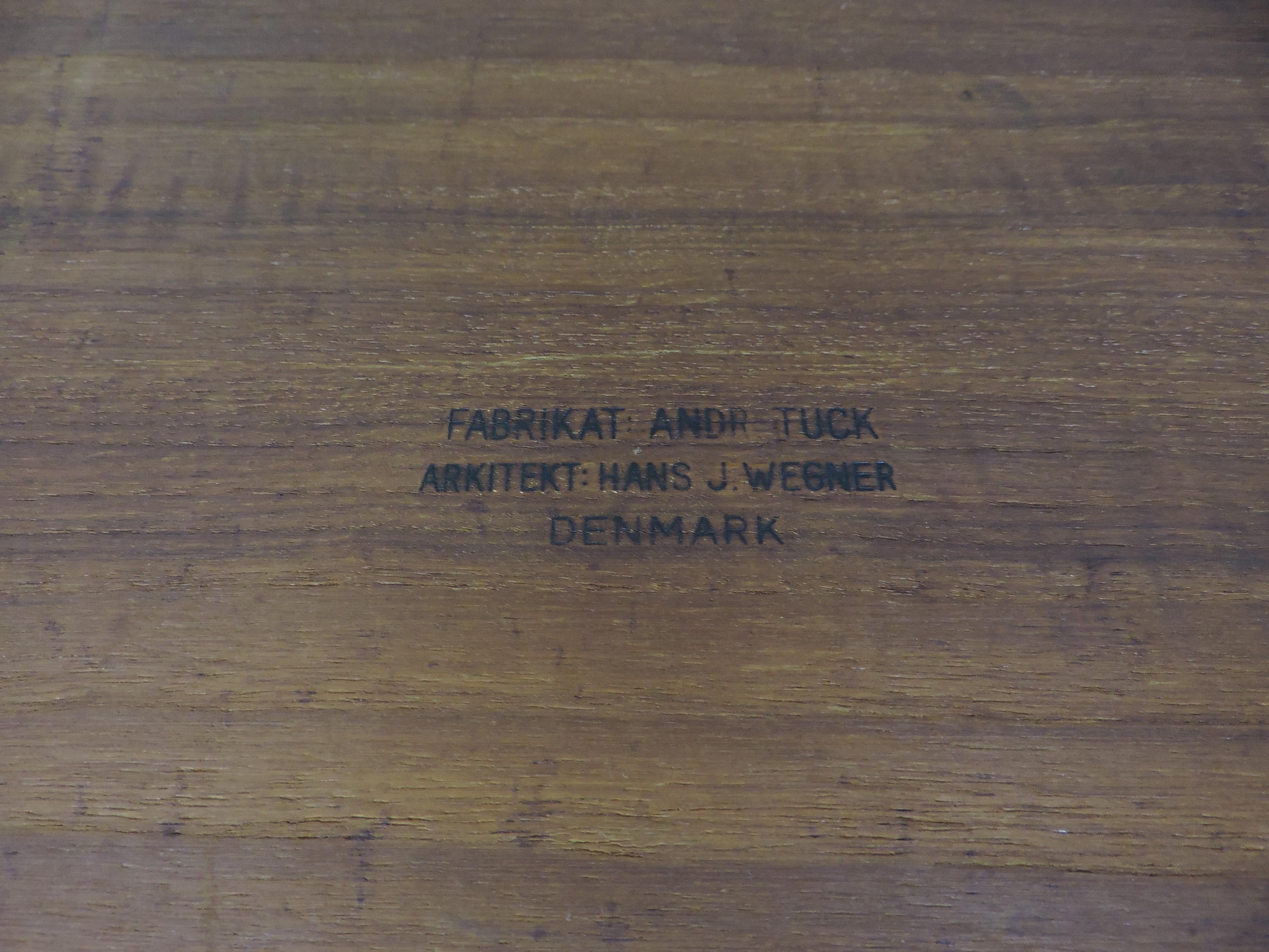 Hans Wegner Danish Modern AT-33 Teak and Oak Sewing Table for Andreas Tuck For Sale 7