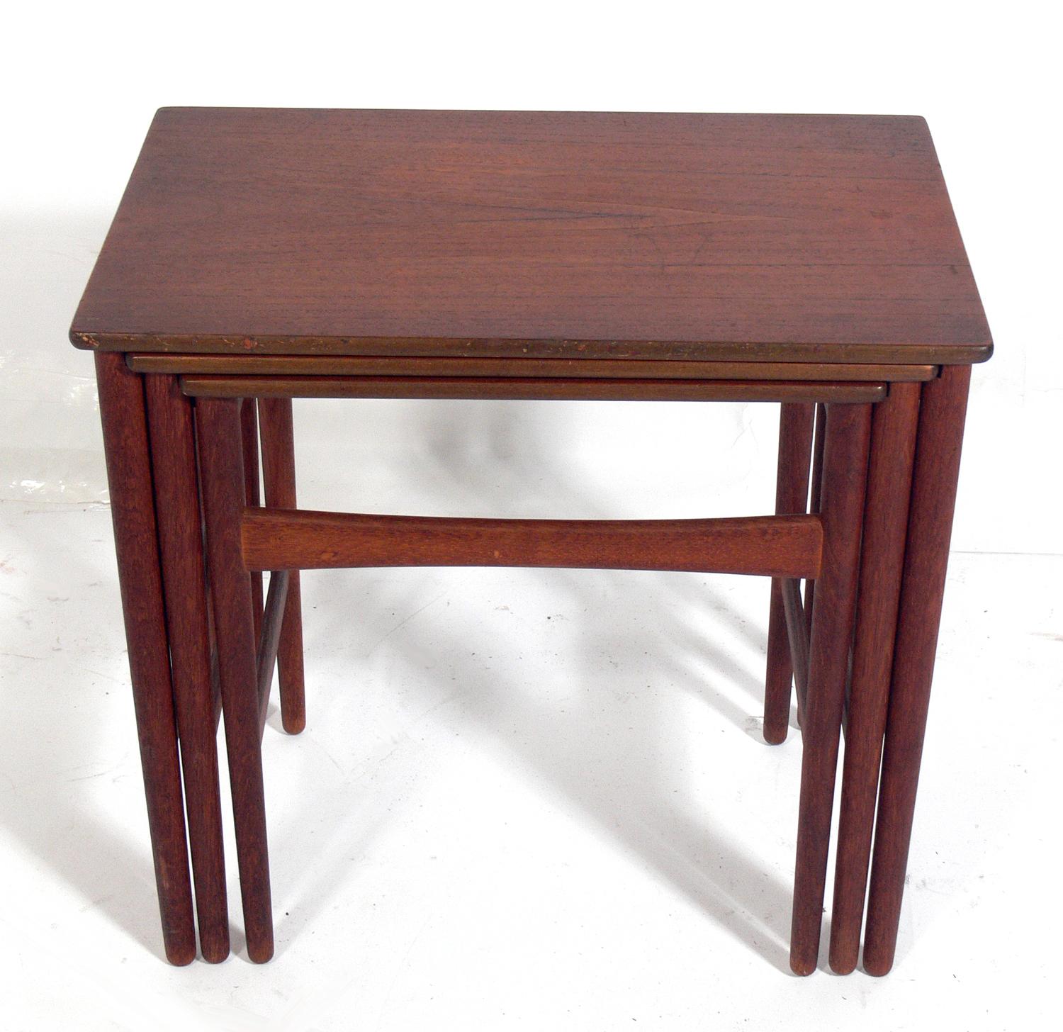 Mid-Century Modern Hans Wegner Danish Modern Nesting Tables