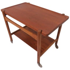 Hans Wegner Danish Teak Bar / Serving Cart for Andreas Tuck, circa 1960s