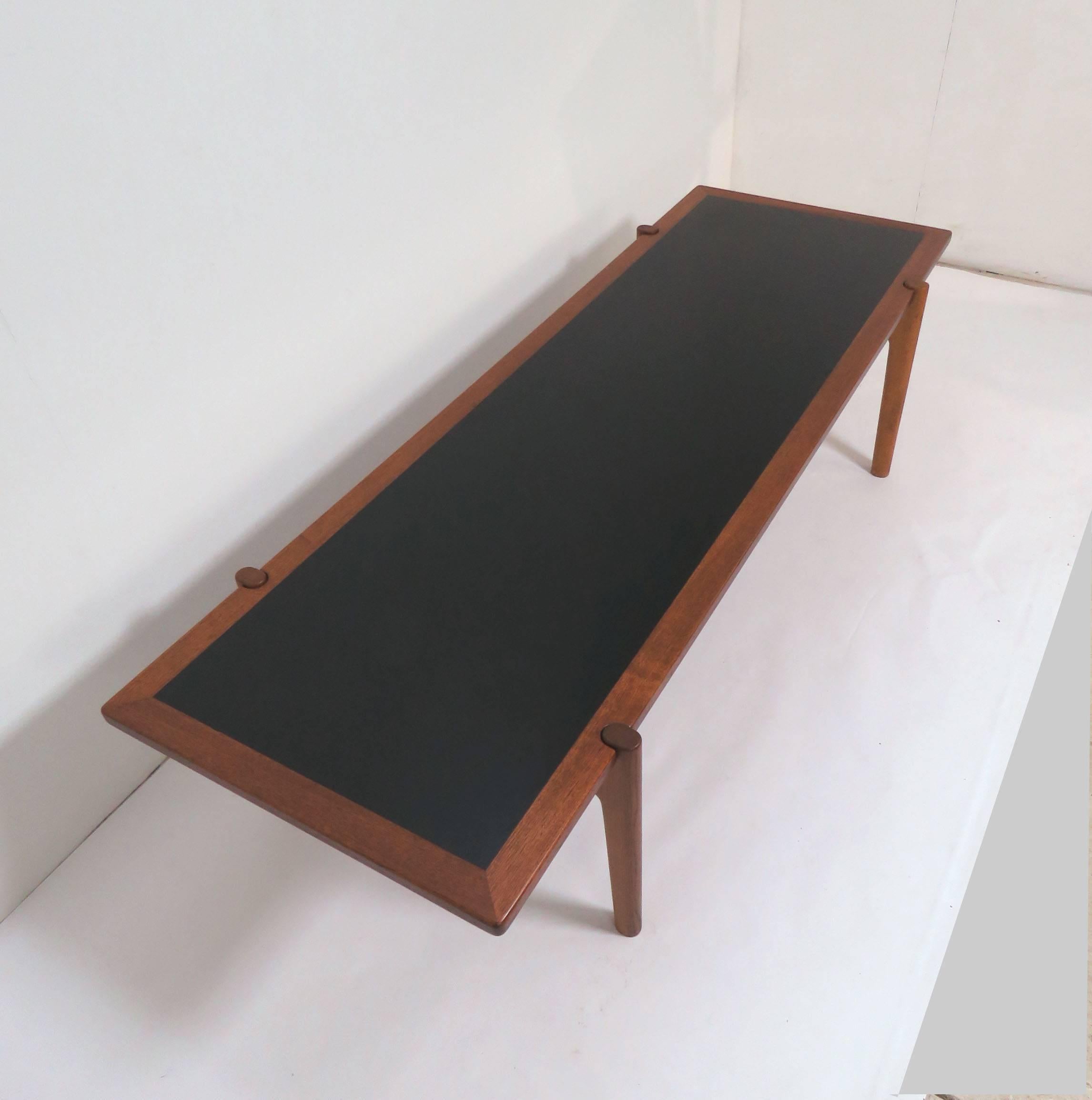 Scandinavian Modern Hans Wegner Danish Teak Reversible Flip Top Coffee Table for Johannes Hansen