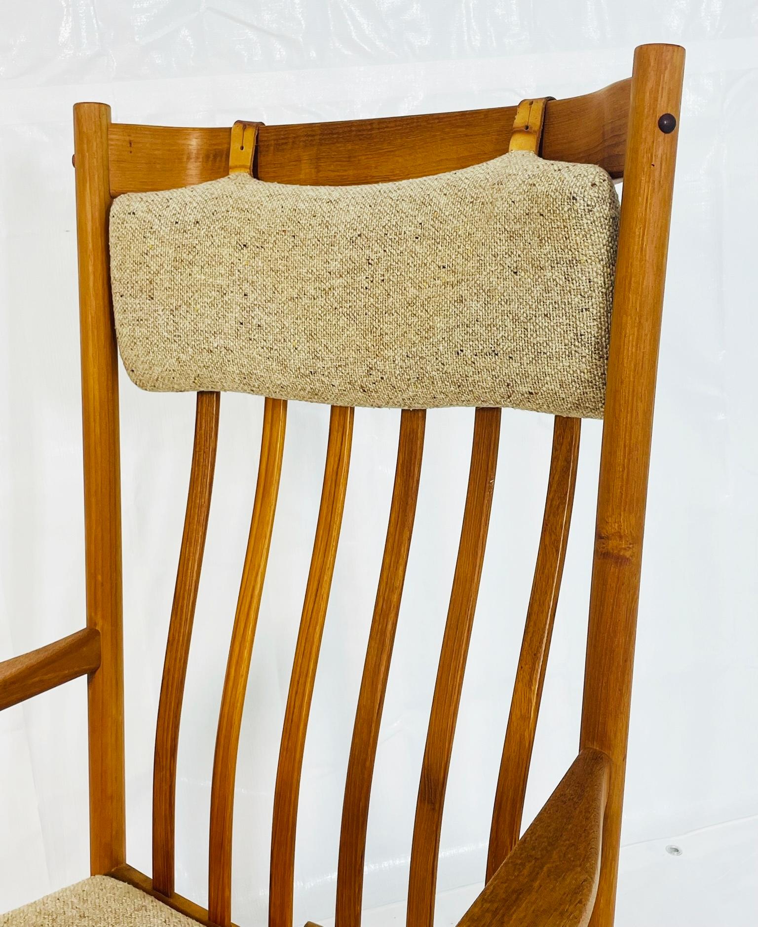 Hans Wegner Danish Teak Rocking Chair for Tarm Stole, 1960s im Angebot 1