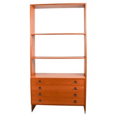 Hans Wegner Danish Teak Single Column Freestanding Wall Unit Room Divider