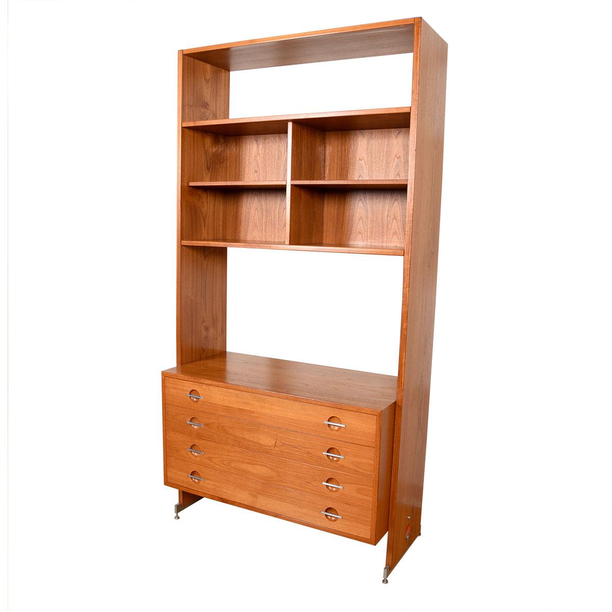 Hans Wegner Danish Teak Single Column Wall Unit / Room Divider with Display Case

Additional information:
Material: Teak
Featured at DC
Use alone or add to your wall system with this single column unit in teak designed by Hans Wegner. Piece is