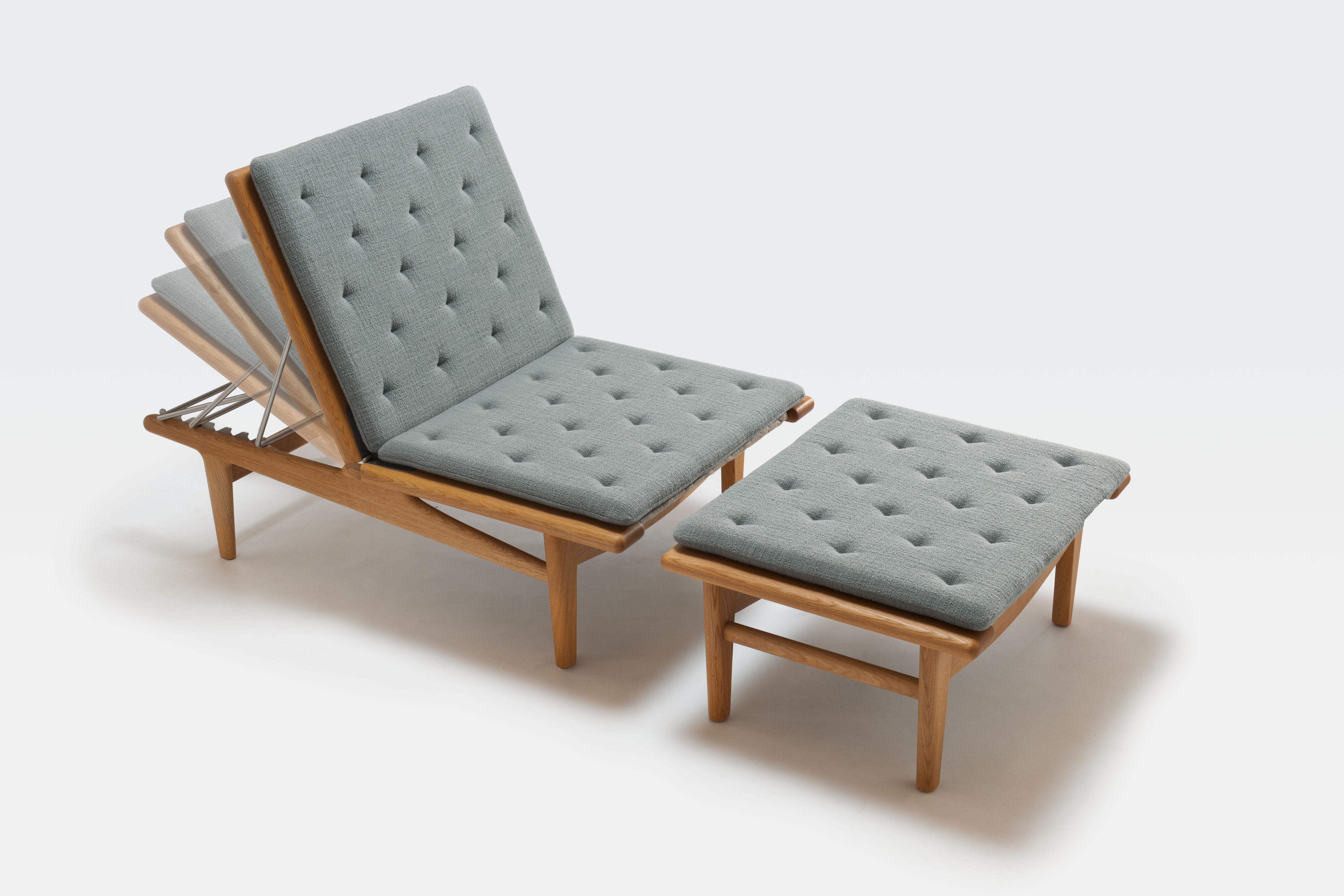 Milieu du XXe siècle Fauteuil de repos et fauteuil de salon Hans Wegner modèle GE1  en vente