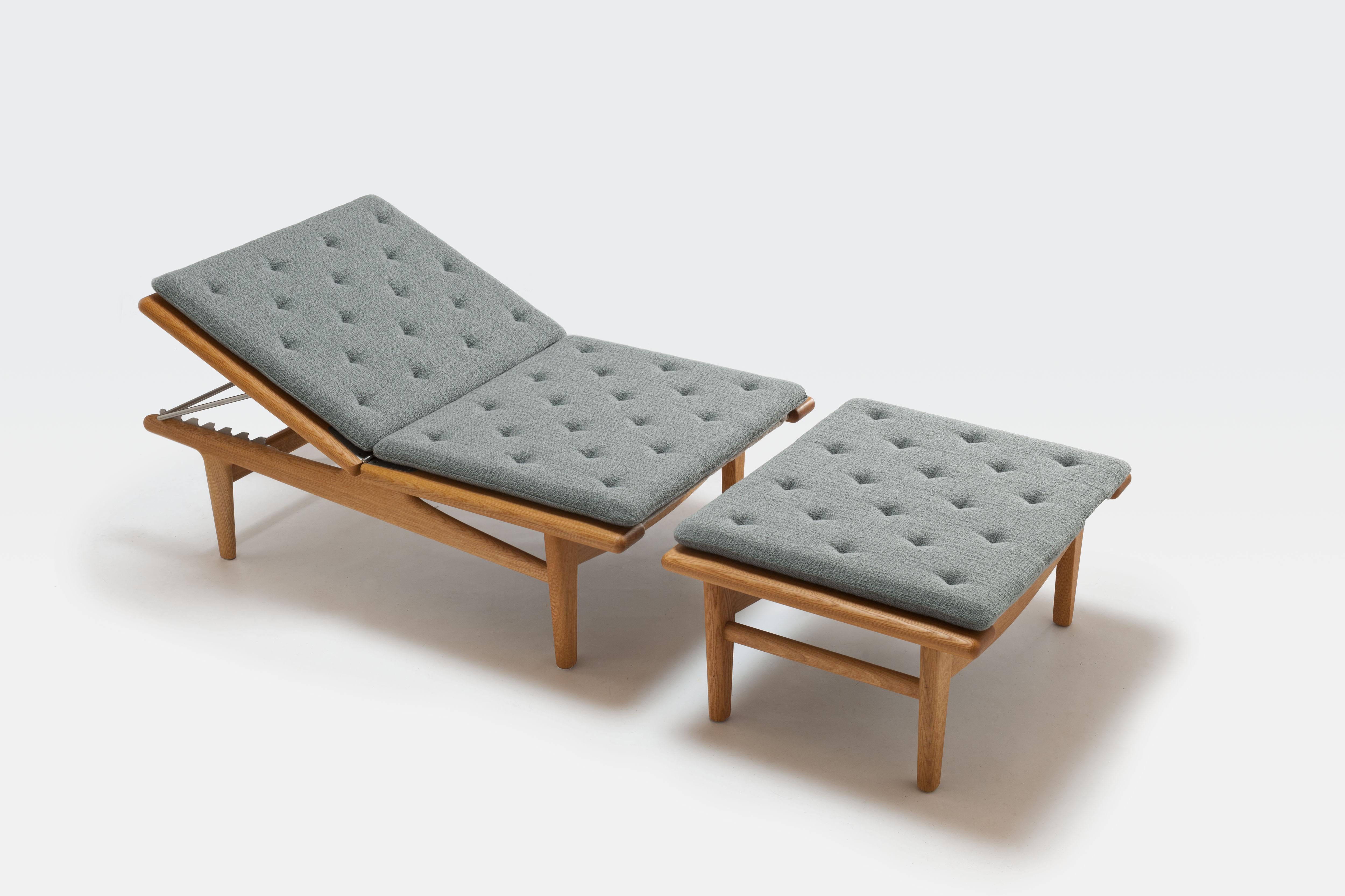 Acier inoxydable Fauteuil de repos et fauteuil de salon Hans Wegner modèle GE1  en vente