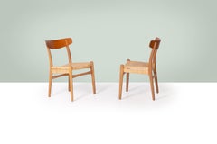 Hans Wegner dining CH 23 chairs Danish Mid Century set of 6