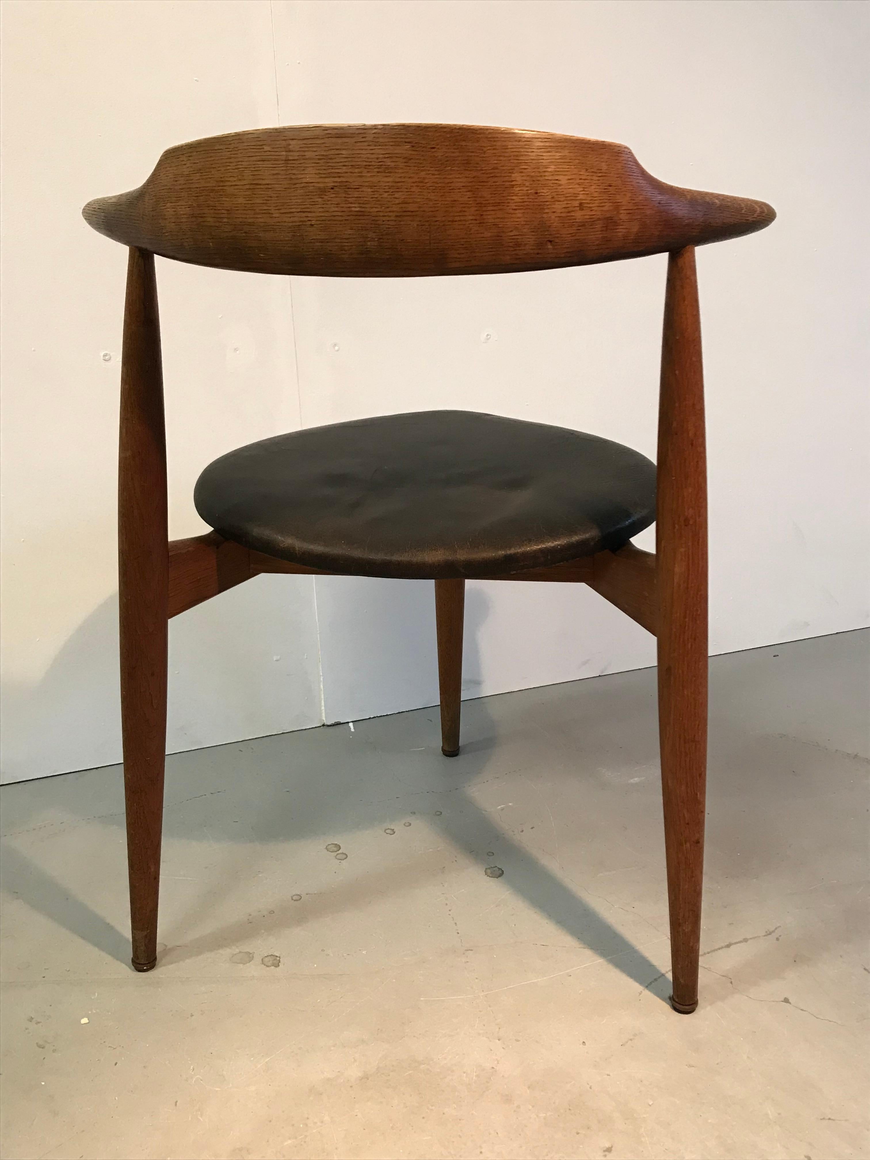 Mid-Century Modern Chaise de salle à manger Hans Wegner en vente