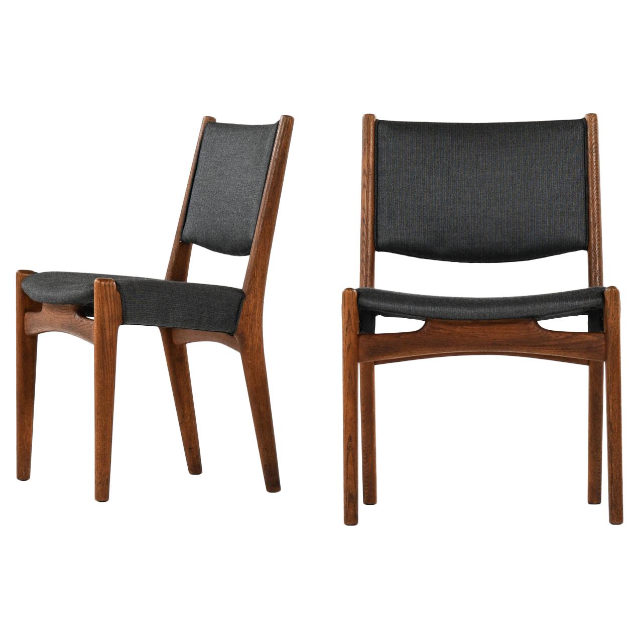 Hans Wegner Dining Chairs by Cabinetmaker Johannes Hansen in Denmark For Sale