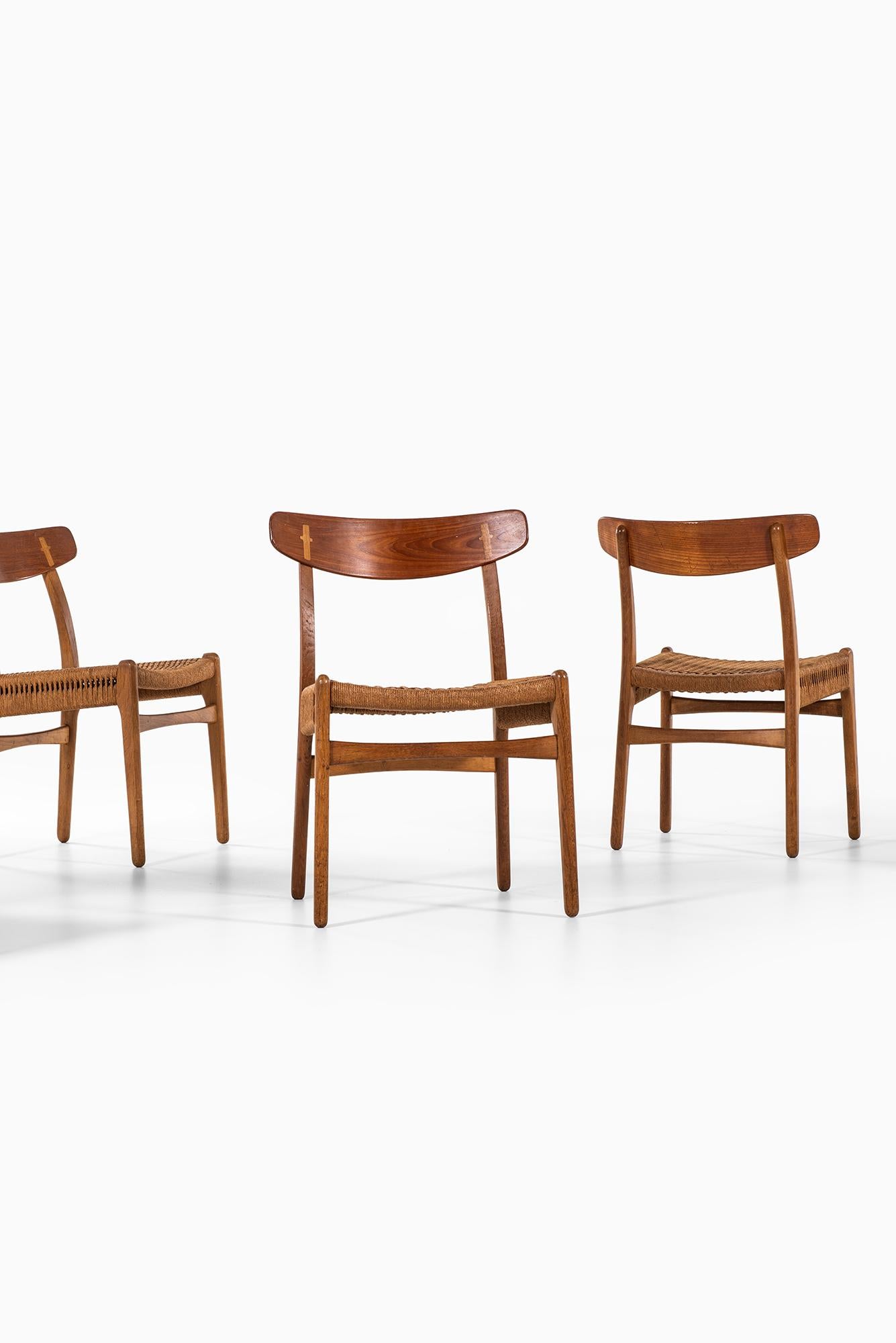 Scandinavian Modern Hans Wegner Dining Chairs Model CH-23 by Carl Hansen & Son in Denmark