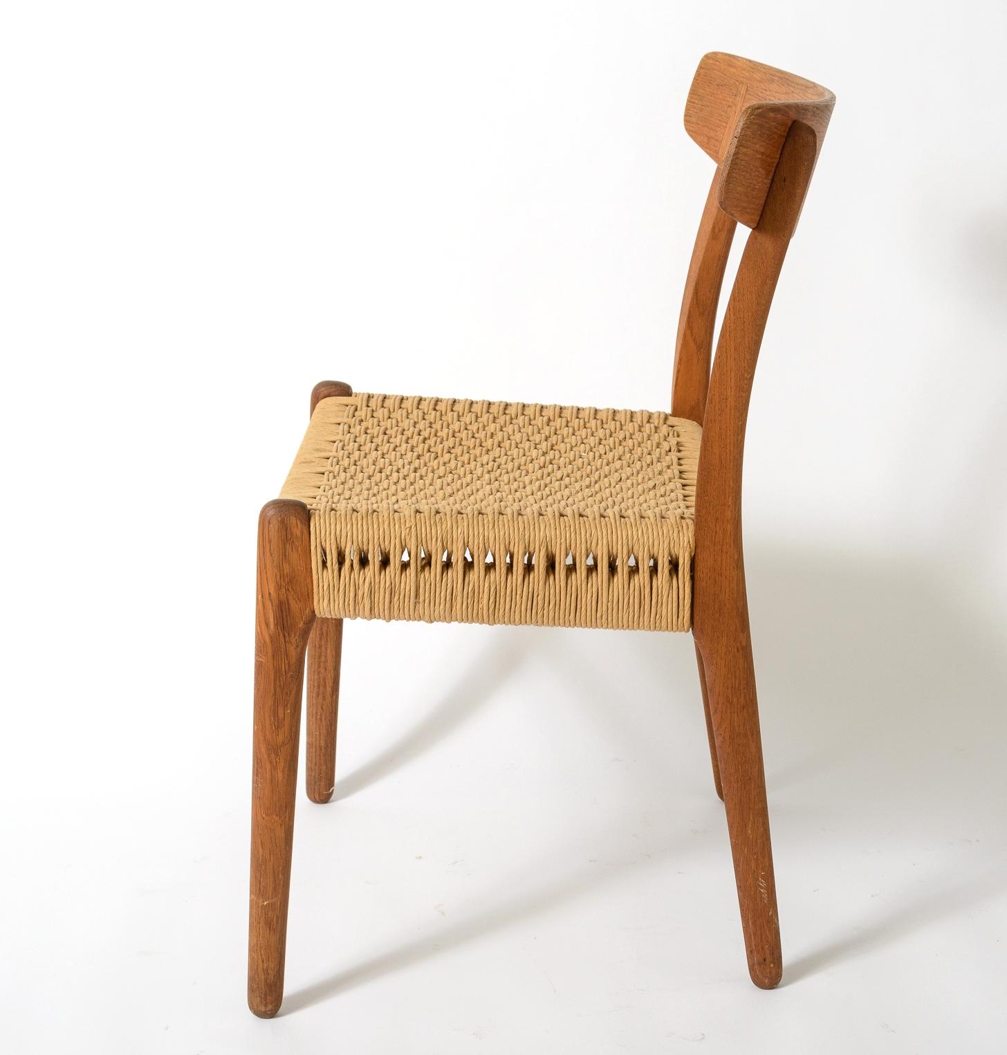 Danish Hans Wegner Dining Chairs Model CH 23 For Sale