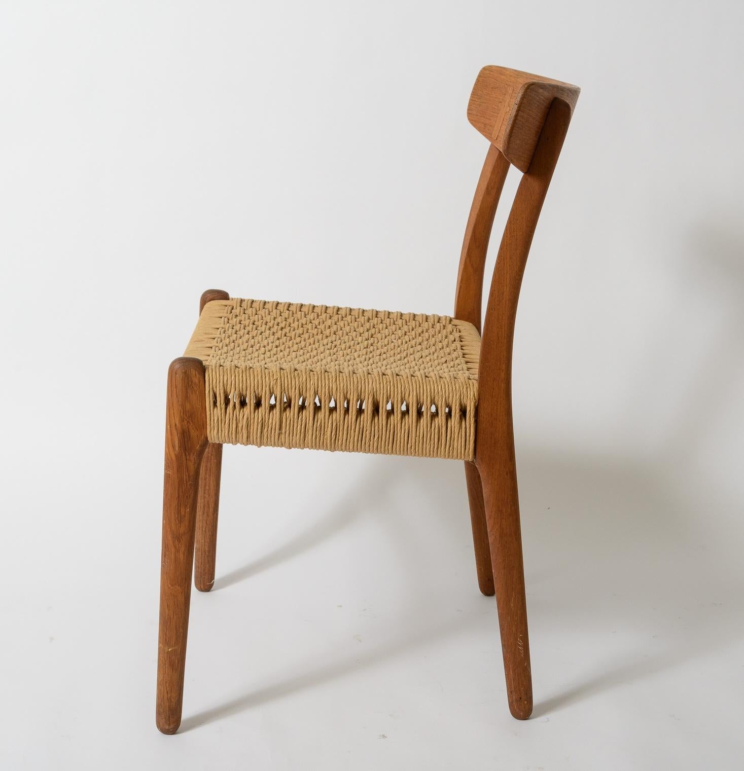 Mid-20th Century Hans Wegner Dining Chairs Model CH 23 For Sale