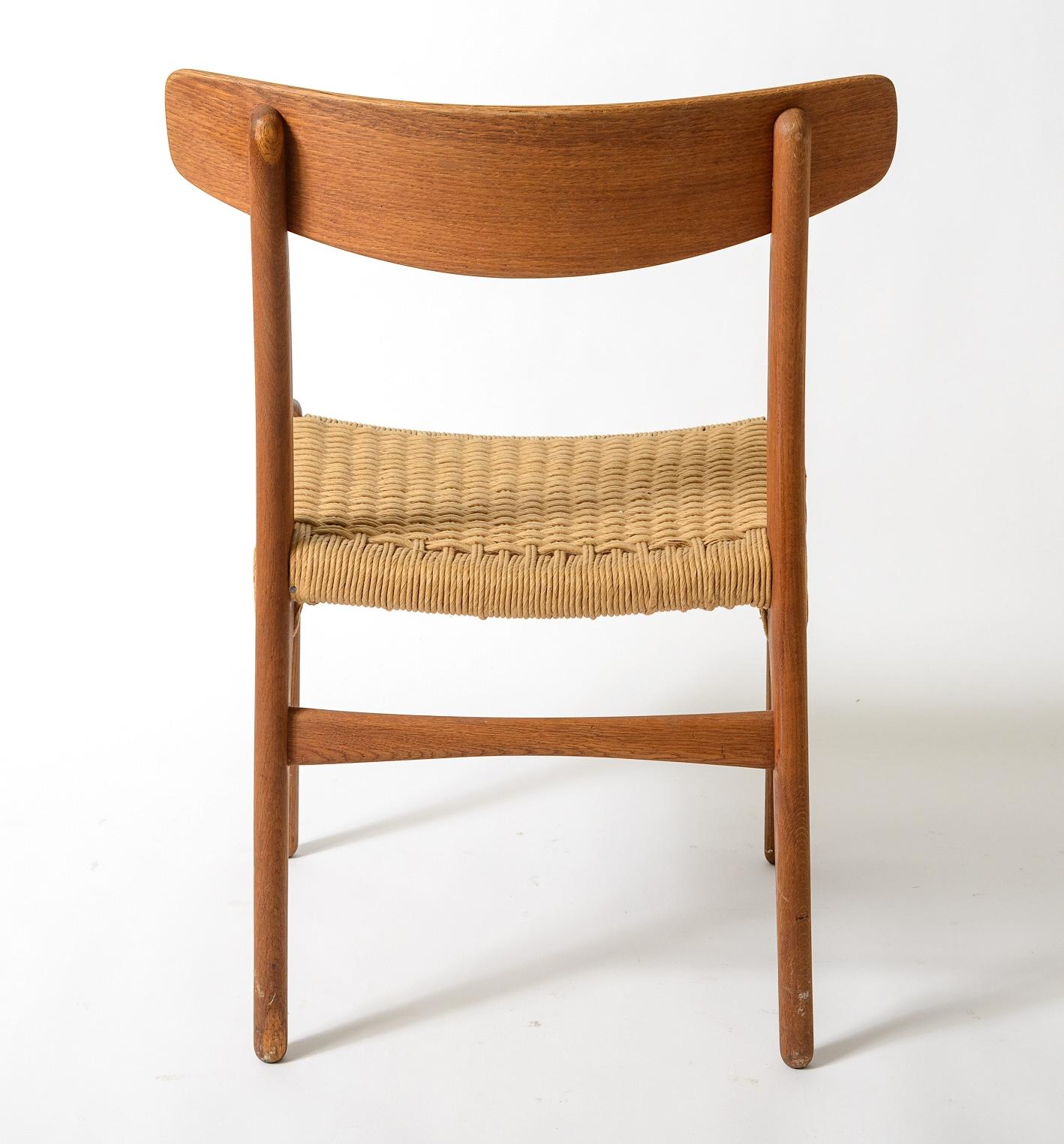 Teak Hans Wegner Dining Chairs Model CH 23 For Sale