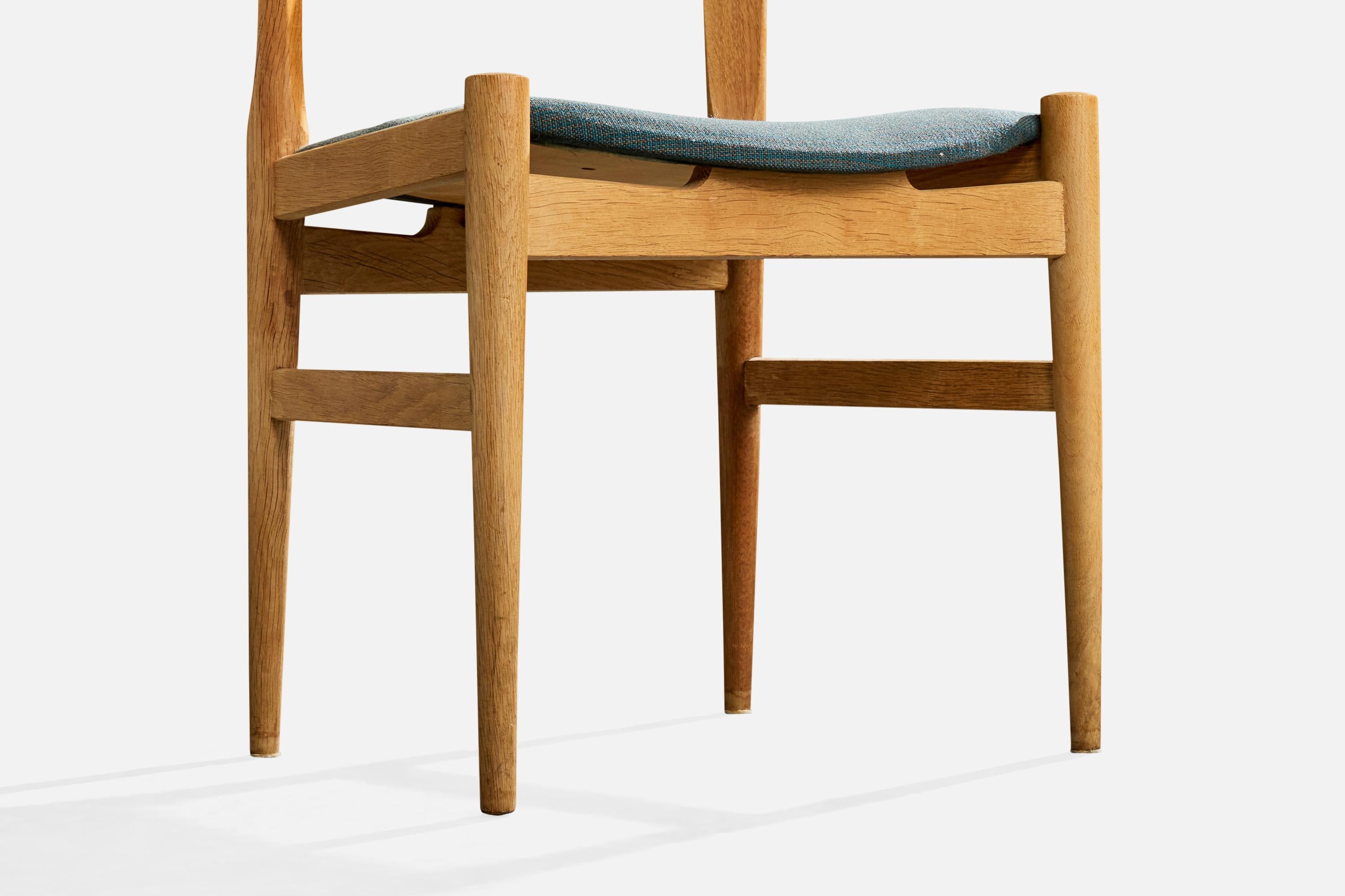 Hans Wegner, Dining Room Chairs, Oak, Fabric, Denmark, 1960s in vendita 5