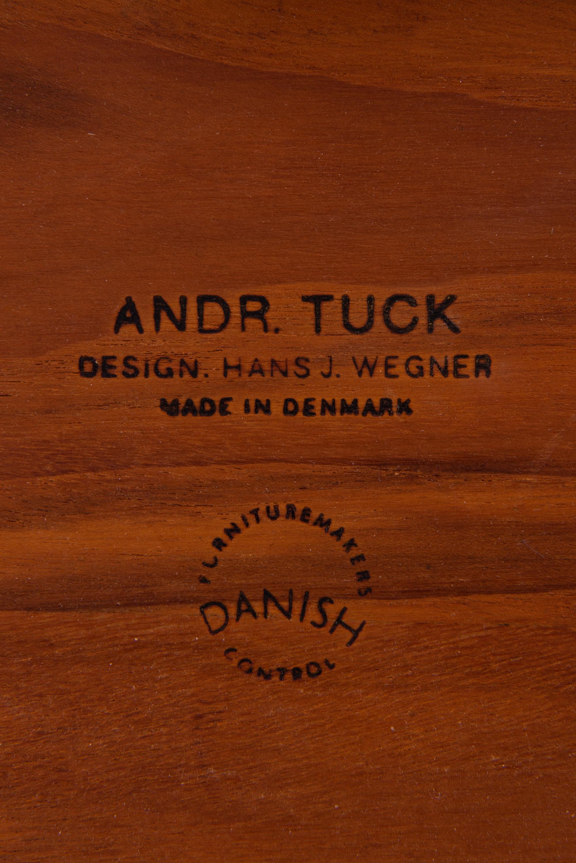 Scandinavian Modern Hans Wegner Dining Table Model AT-304 Produced by Andreas Tuck in Denmark