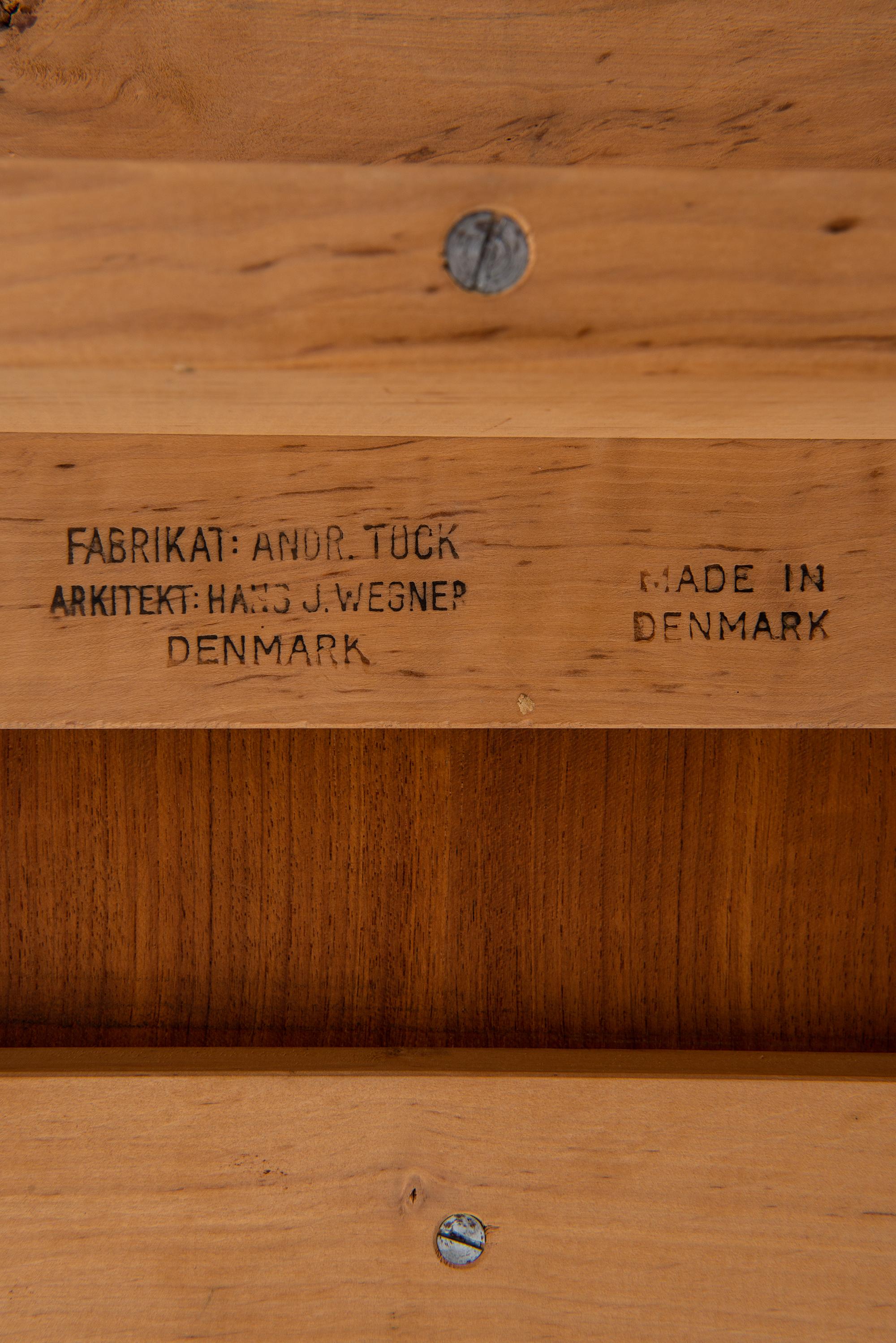 Chêne Table de salle à manger Hans Wegner Modèle AT-312 Fabriqué par Andreas Tuck au Danemark en vente