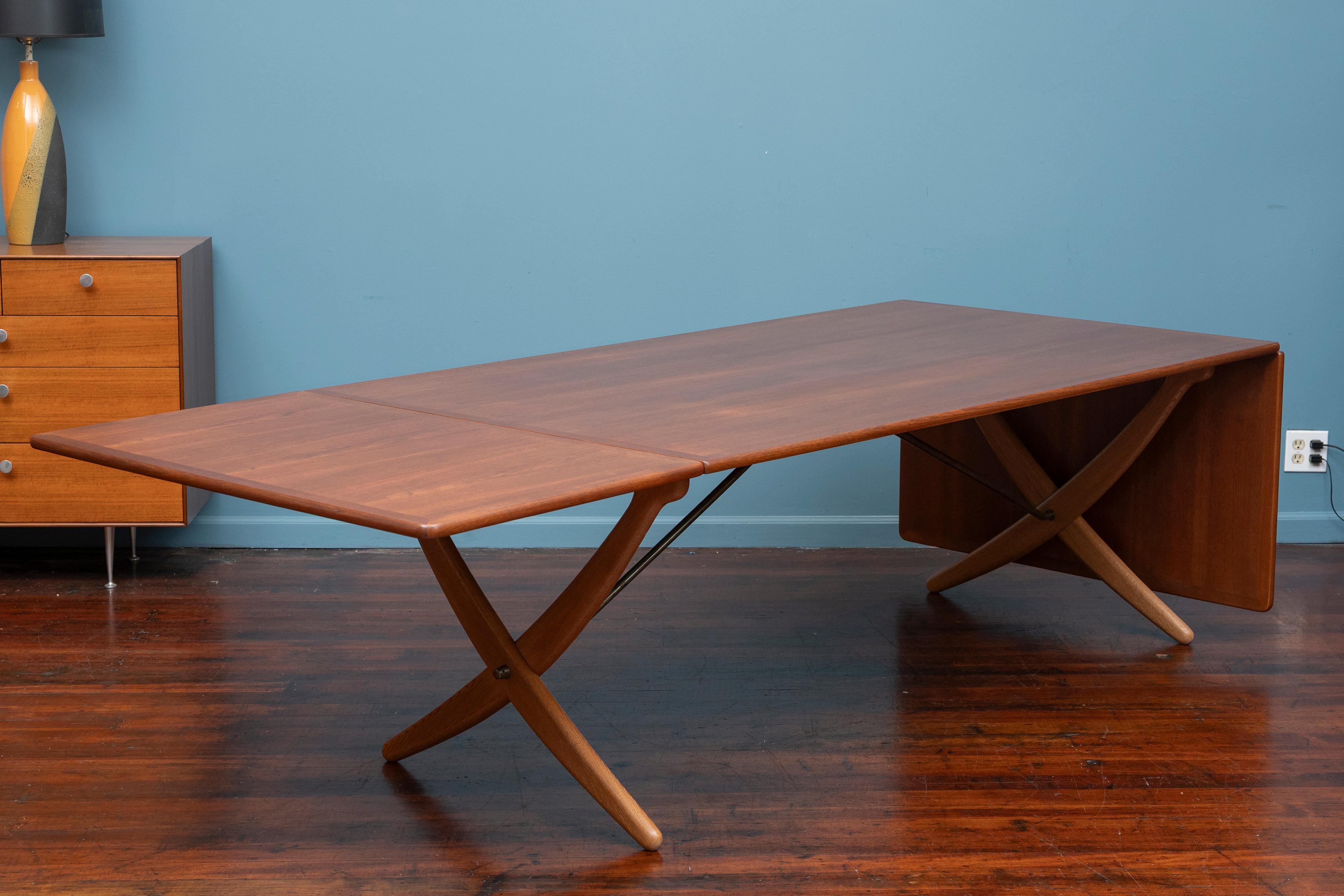 Metà XX secolo Tavolo da pranzo Hans Wegner, modello AT-314 per Andreas Tuck in vendita