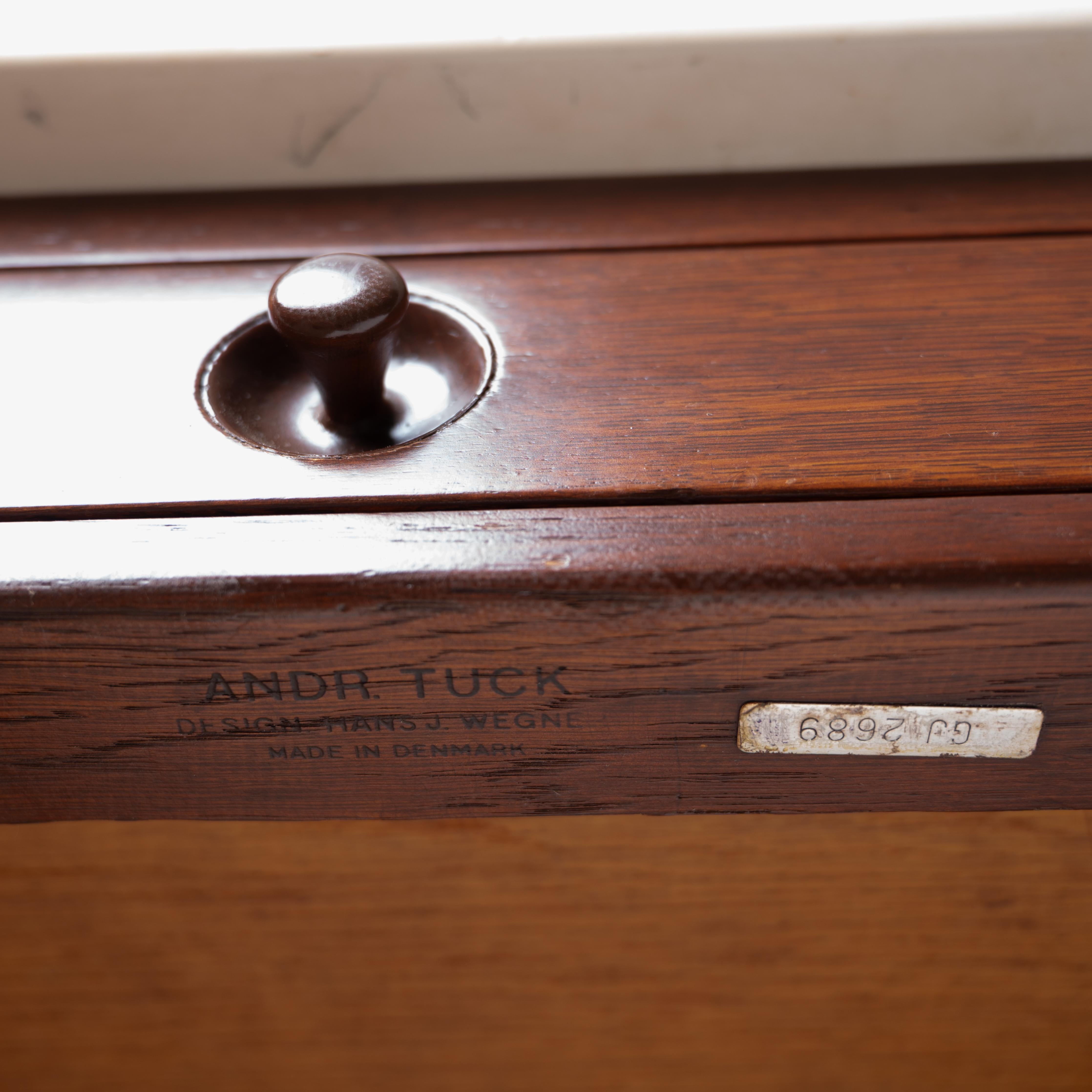 Hans Wegner Drop Leaf Desk AT-305 for Andreas Tuck, 1955 For Sale 6