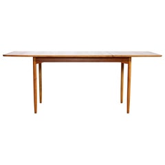 Vintage Hans Wegner Drop-Leaf Dining Room Table in Teak by Andreas Tuck, 1950, Denmark