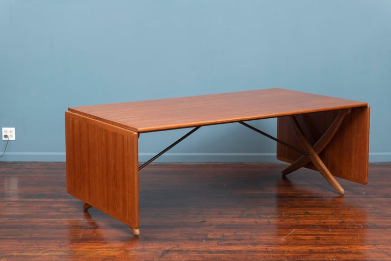 Hans Wegner Drop Leaf Dining Table for Andreas Tuck, Model AT-314 For Sale 4