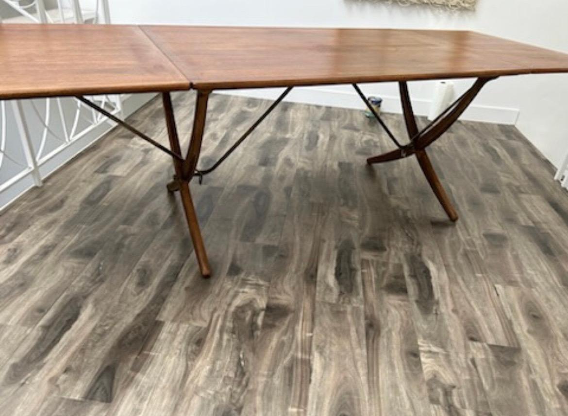 Danish Hans Wegner Drop-Leaf Dining Table, Model AT304
