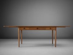Hans Wegner Drop-Leaf Writing Table in Oak