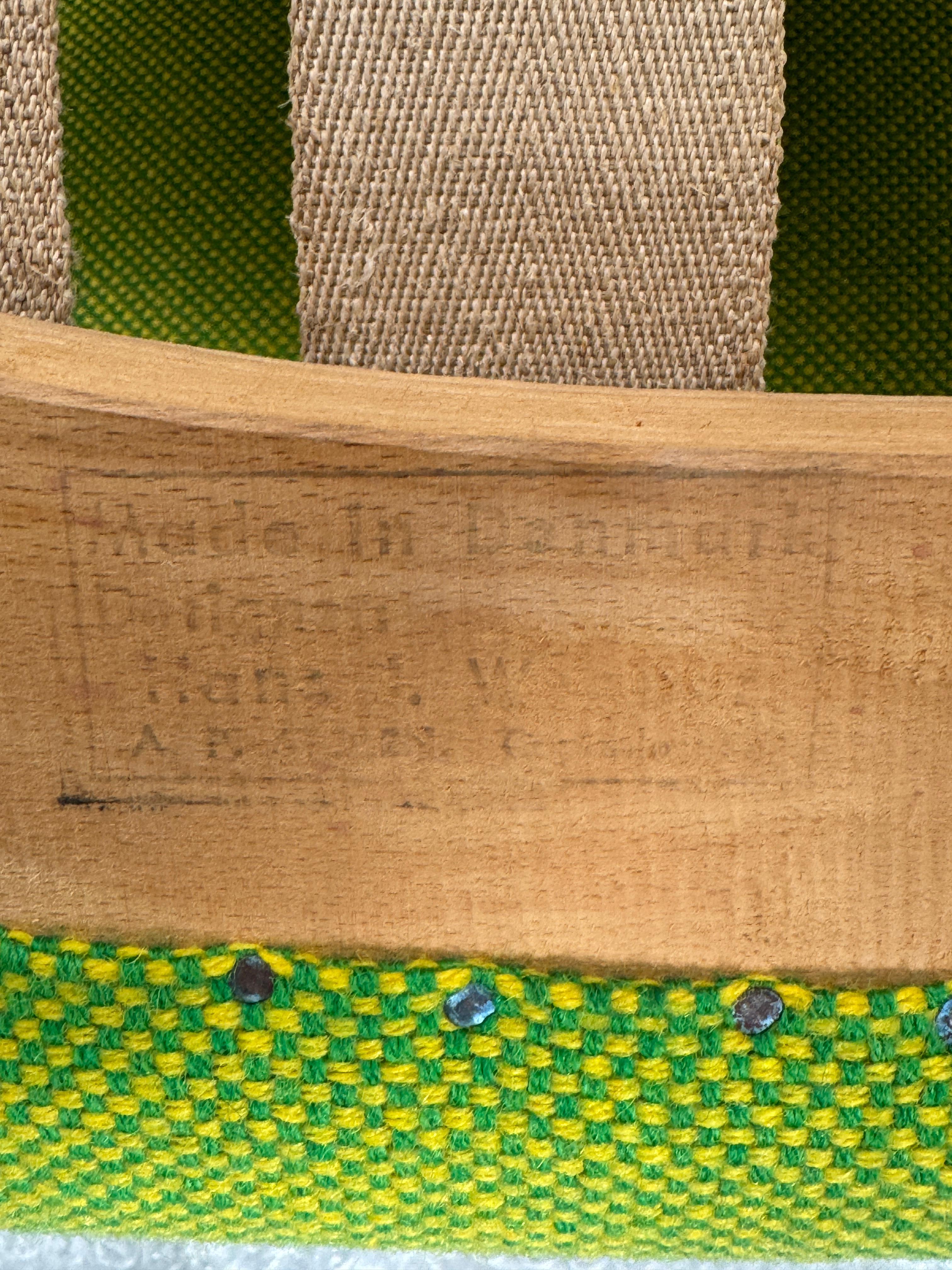 Hans Wegner Early Papa Bear Chair by AP Stolen Original Fabric 1951, Stamped For Sale 8