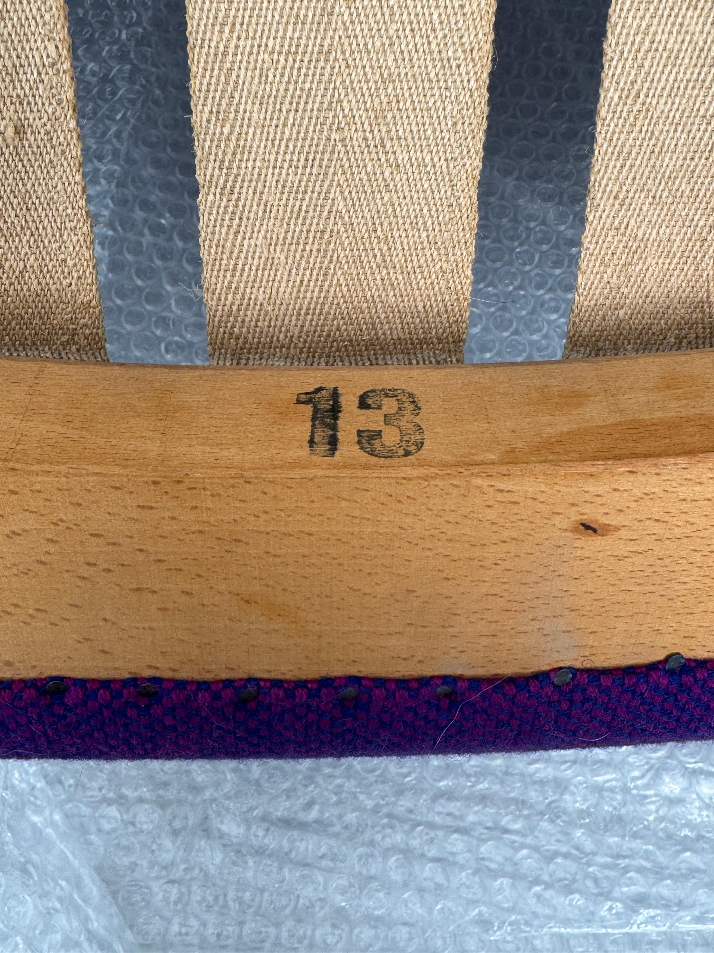 Hans Wegner Early Papa Bear Chair by AP Stolen Original Fabric 1951, Stamped For Sale 11
