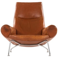 Hans Wegner Easy Chair Model AP47 / Queen OX Chair by A.P. Stolen in Denmark
