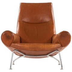 Hans Wegner Easy Chair Model AP47 / Queen OX Chair by A.P. Stolen in Denmark