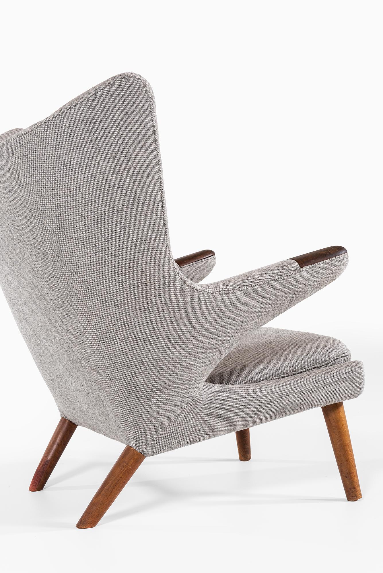 Fabric Hans Wegner Easy Chair Model Papa Bear by A.P Stolen in Denmark