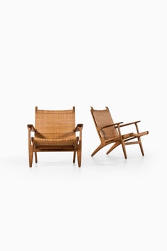 Hans Wegner Easy Chairs Model CH-27 by Carl Hansen & Son in Denmark