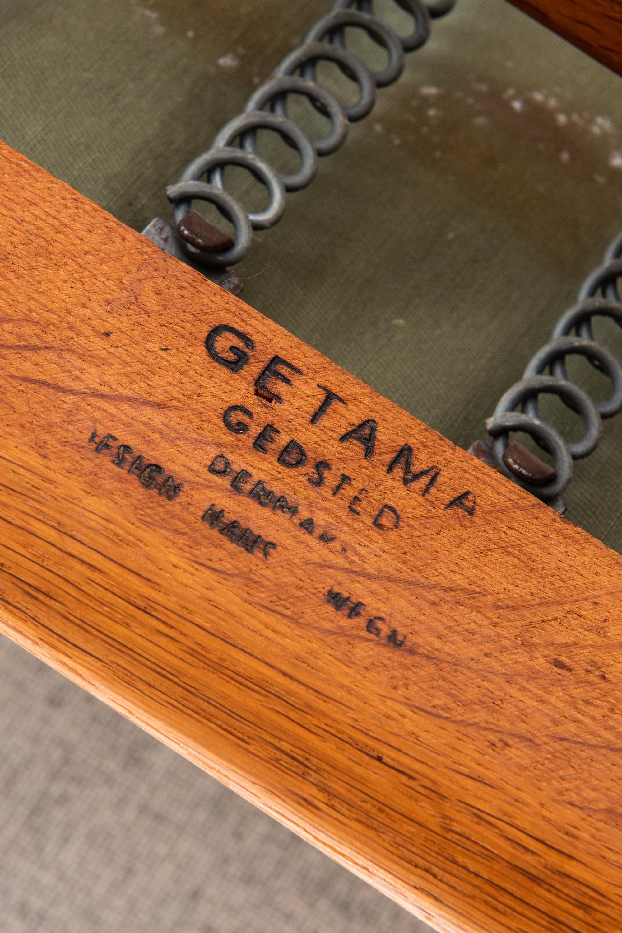 Scandinavian Modern Hans Wegner Easy Chairs Model GE-290 Produced by GETAMA in Denmark