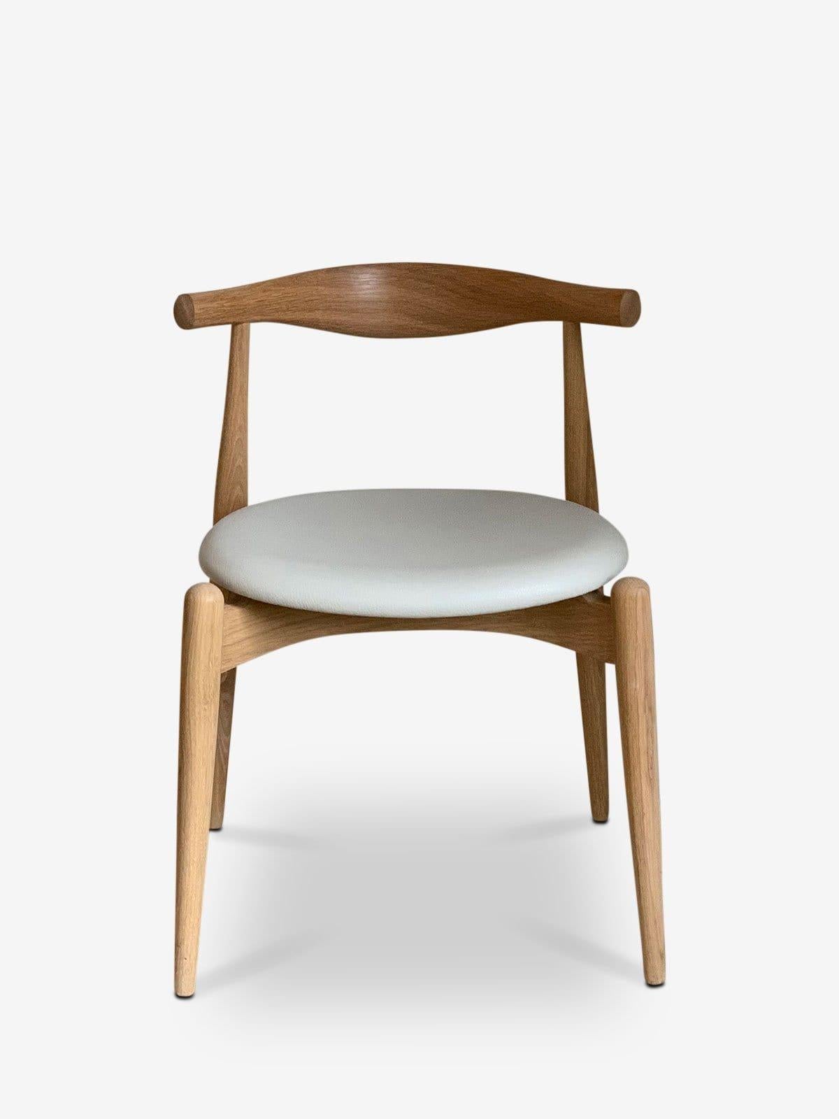 Contemporary Hans Wegner Elbow Chair in Soaped Oak For Sale
