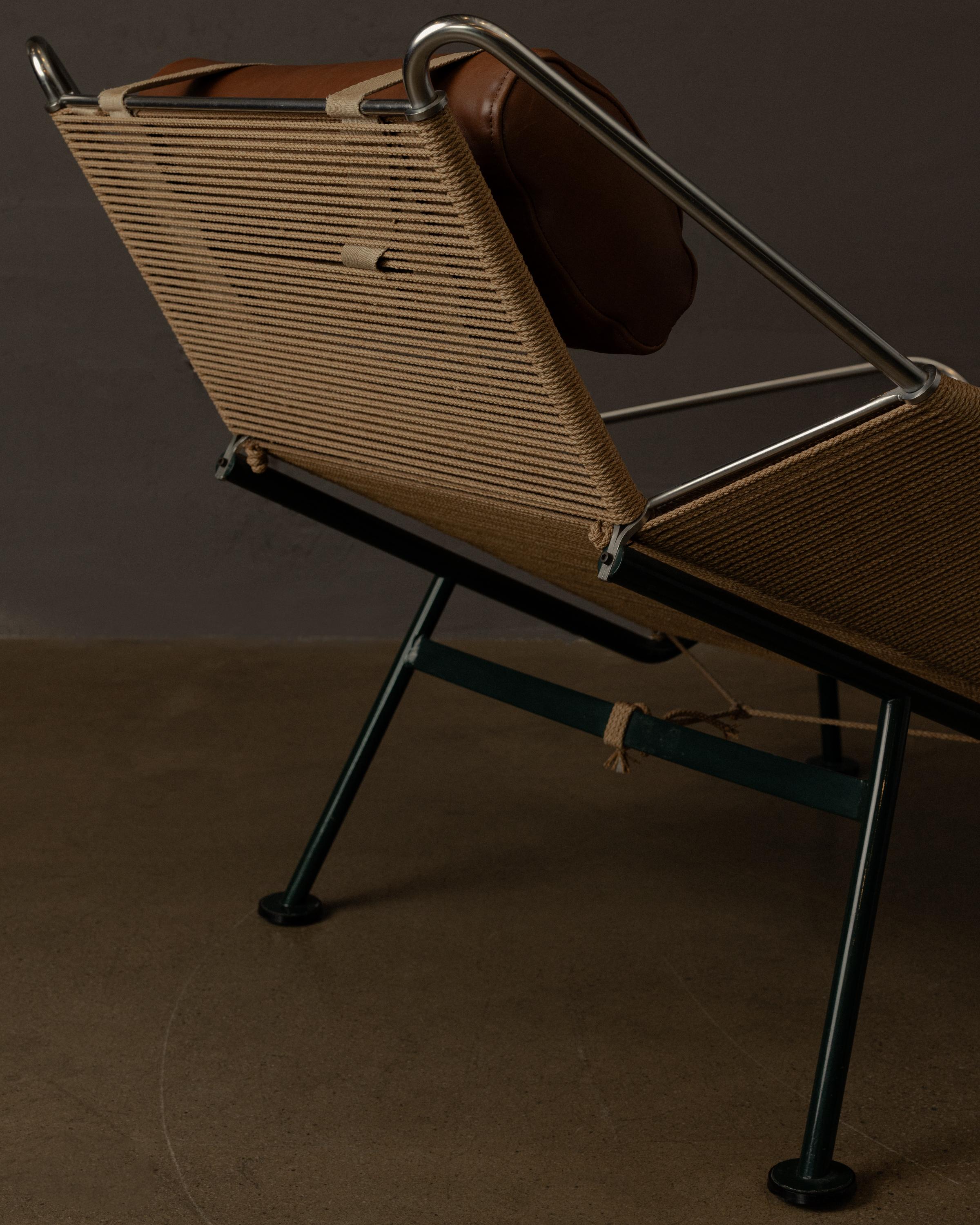 Chaise à drisse Hans Wegner, modèle GE225 pour Getama, Danemark, années 1950 Bon état - En vente à Los Angeles, CA