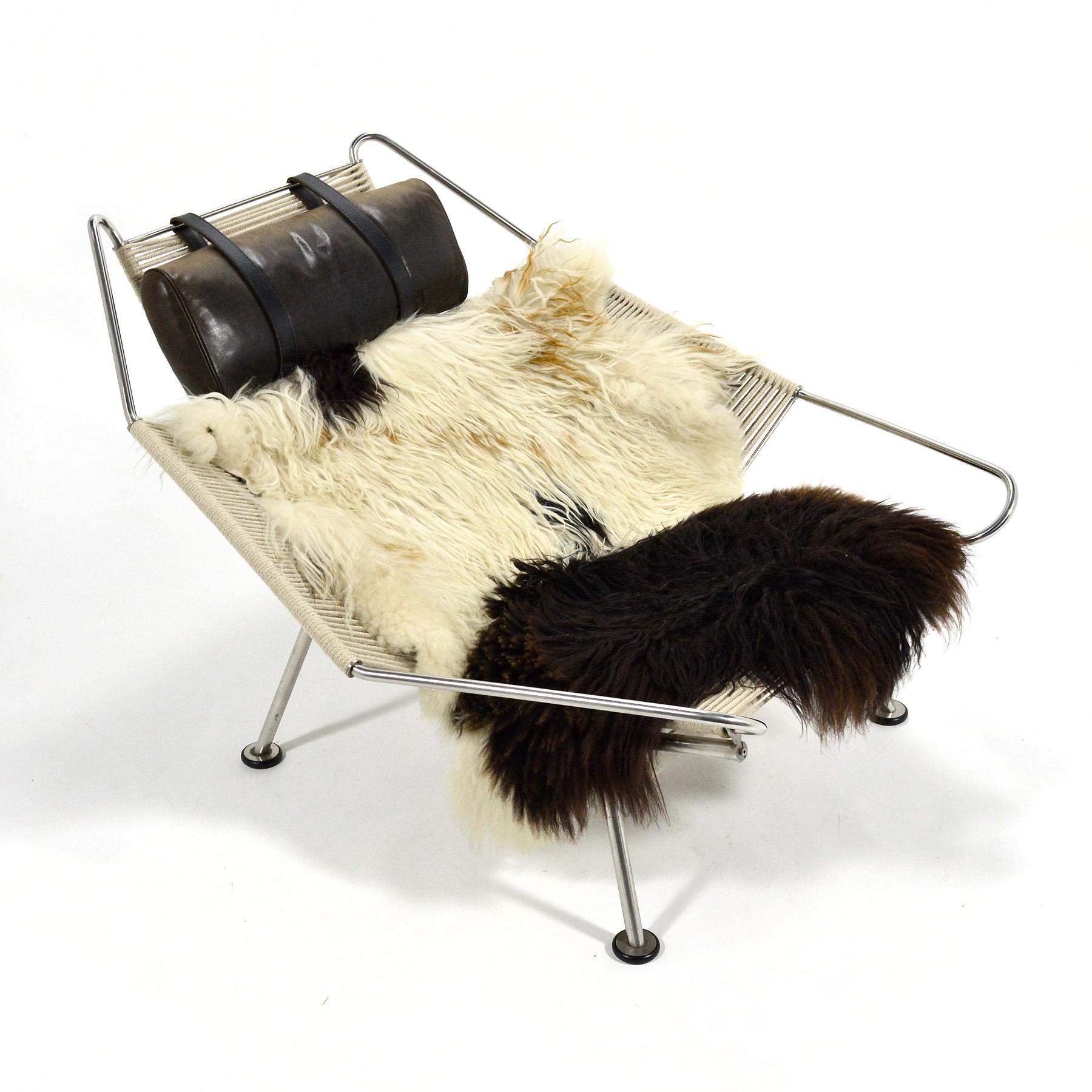 Scandinavian Modern Hans Wegner Flag Halyard Chair Model PP225