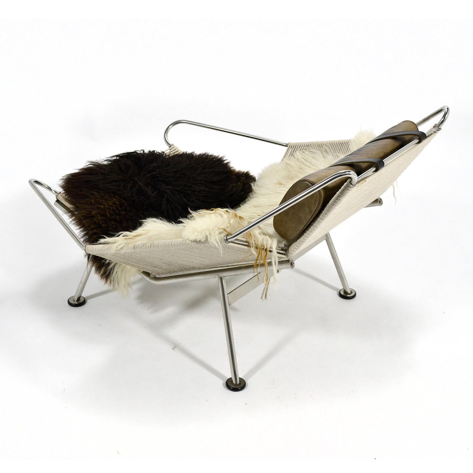 Sheepskin Hans Wegner Flag Halyard Chair Model PP225