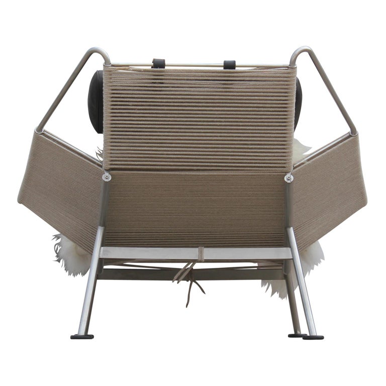 Hans Wegner Flag Halyard Chair PP225 with Leather Pillow ...
