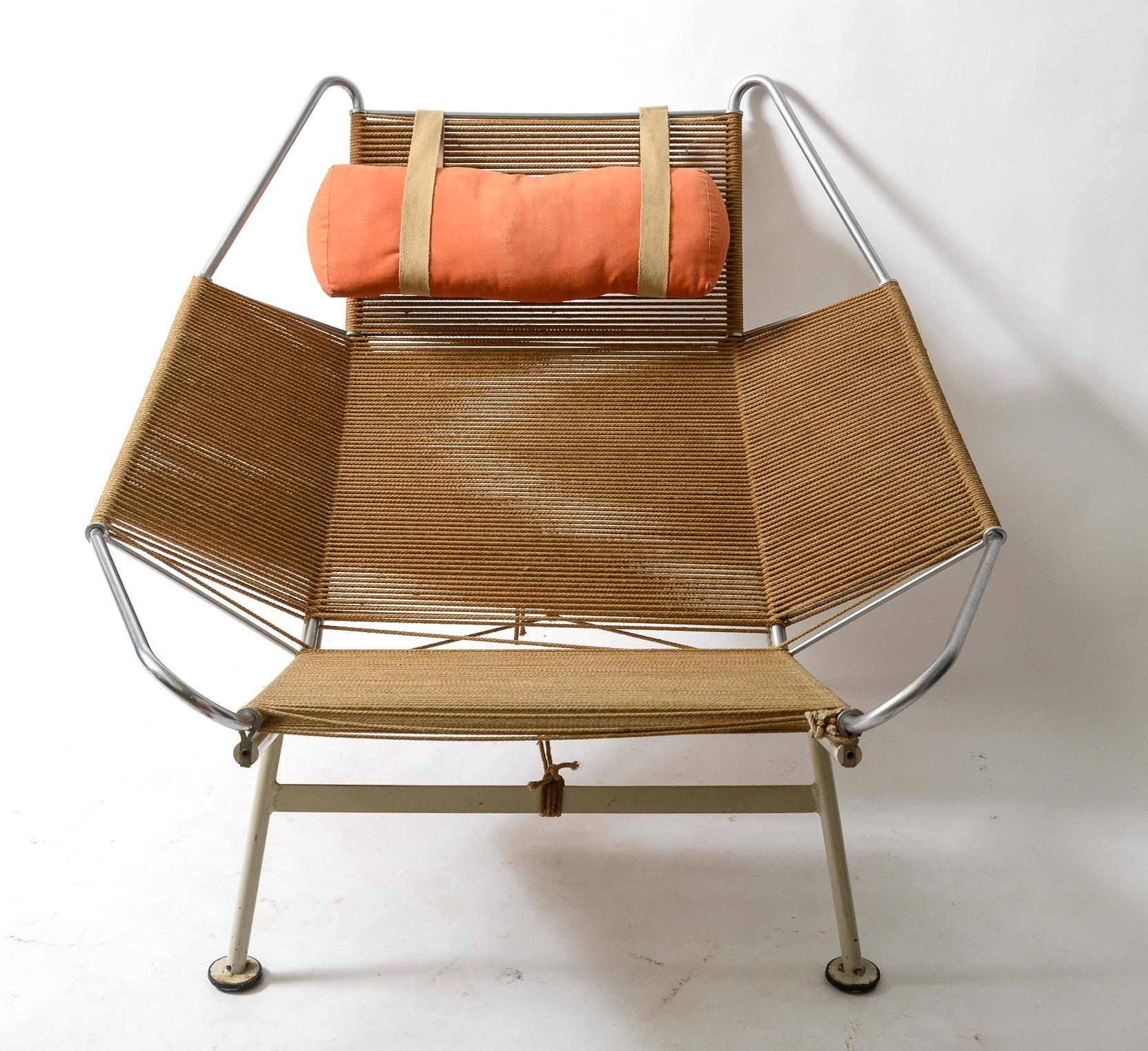 Sedia da salotto Hans Wegner Flag Halyard In condizioni buone in vendita a West Palm Beach, FL