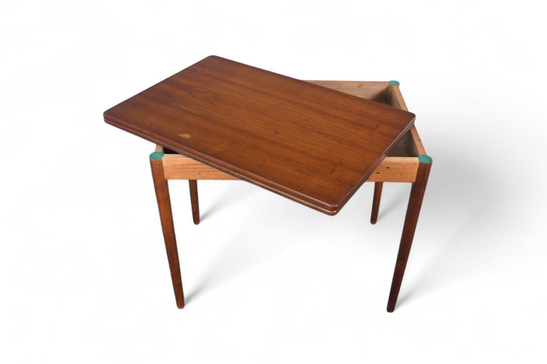 Hans Wegner Flip Top Esstisch / Schreibtisch in Teak + Eiche (Moderne der Mitte des Jahrhunderts) im Angebot