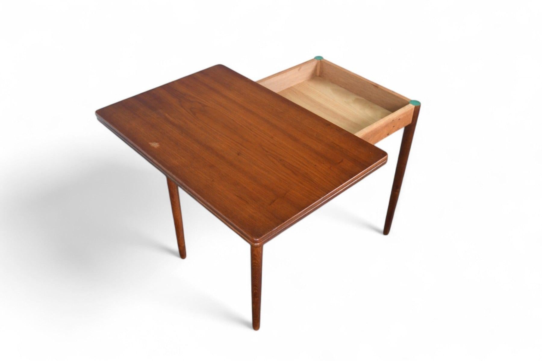 Hans Wegner Flip Top Esstisch / Schreibtisch in Teak + Eiche im Angebot 1
