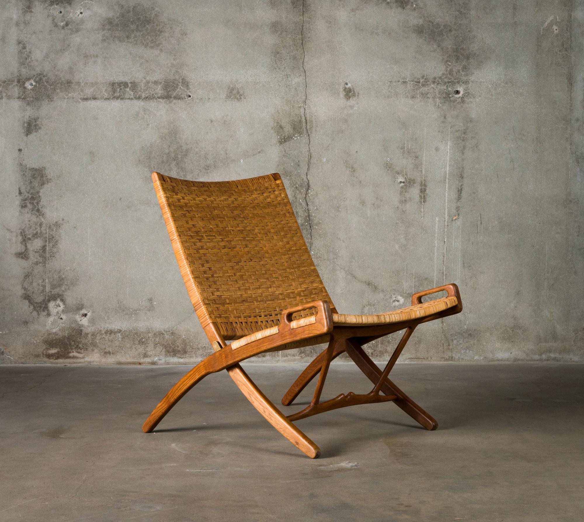 Hans Wegner Folding Chair In Excellent Condition In Los Angeles, CA