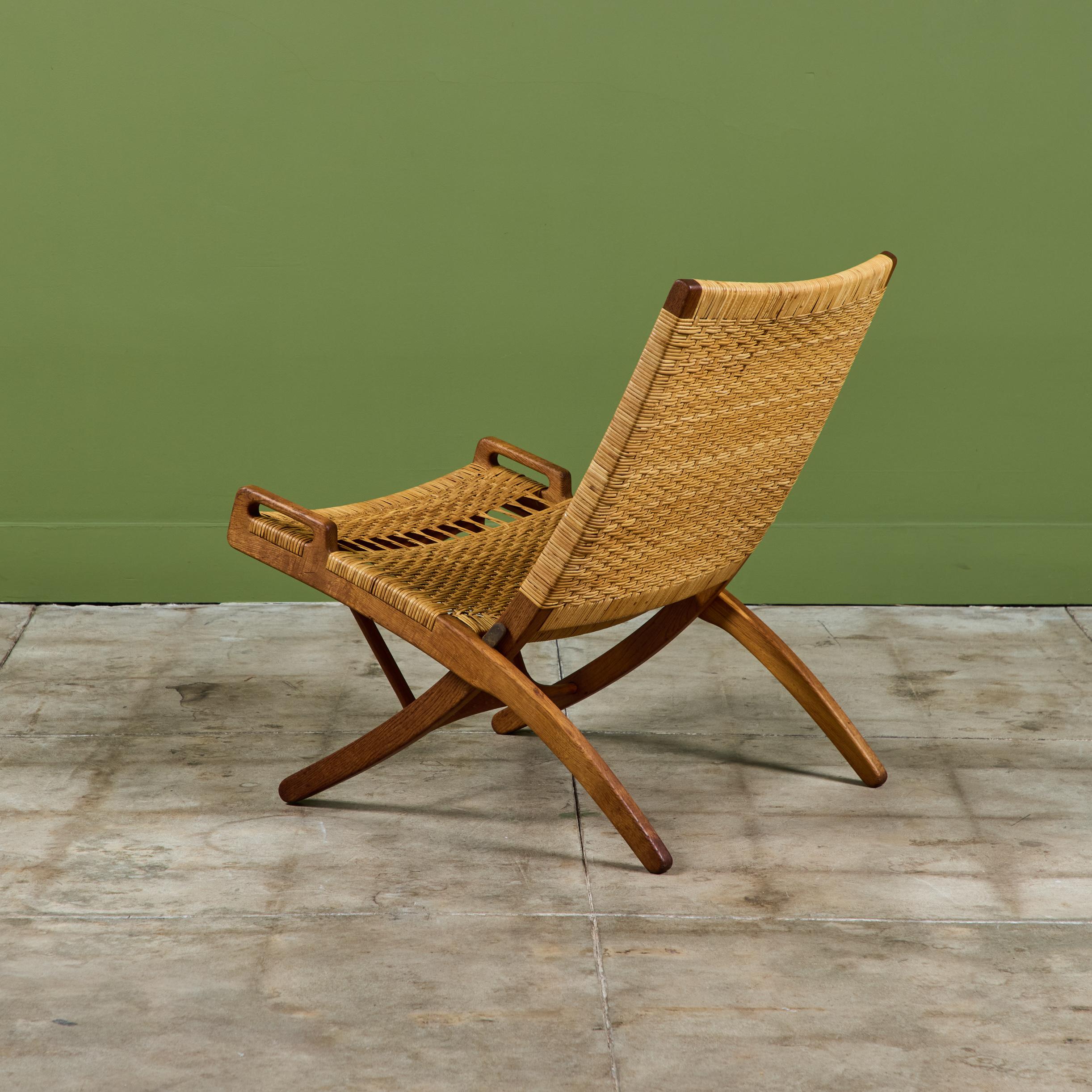 20ième siècle Chaise longue pliante Hans Wegner pour Johannes Hansen