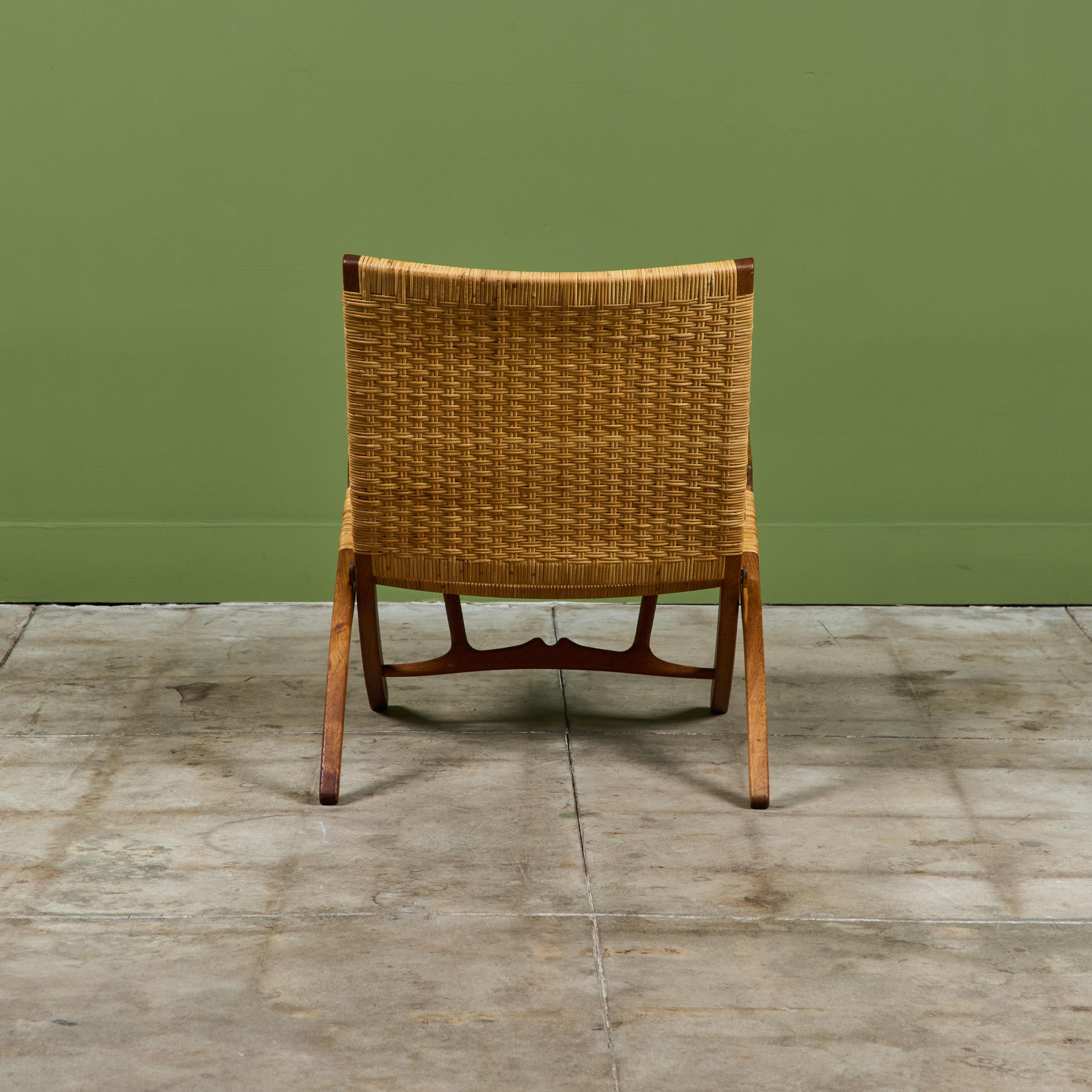 Chêne Chaise longue pliante Hans Wegner pour Johannes Hansen