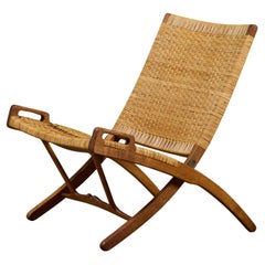 Hans Wegner Folding Lounge Chair for Johannes Hansen