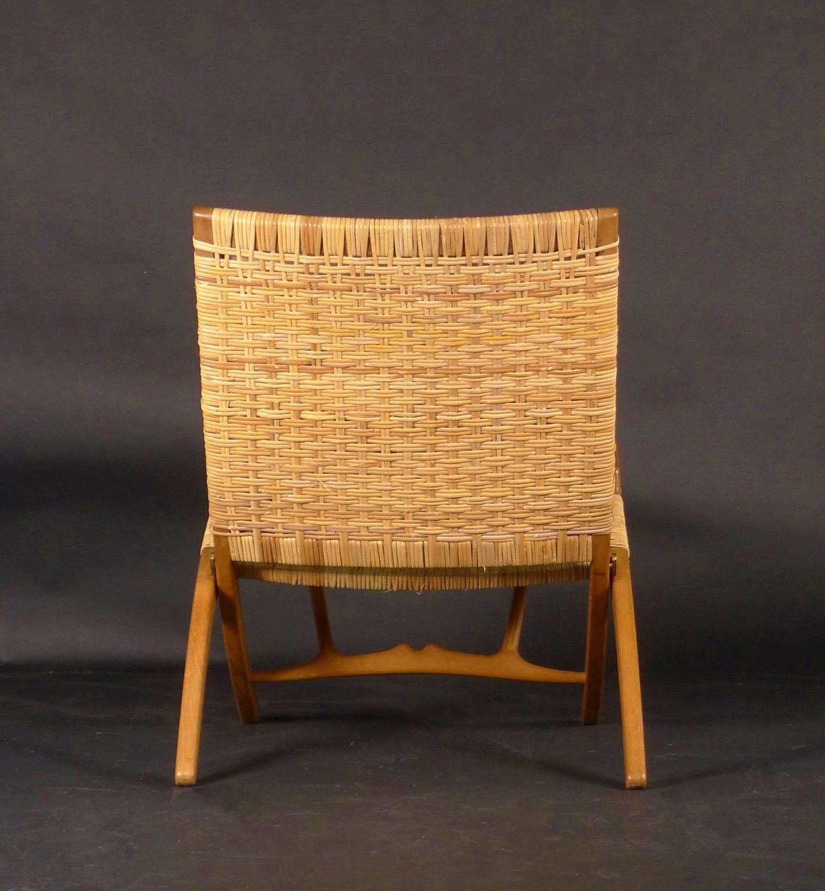 Mid-20th Century Hans Wegner, Folding Lounge Chair model JH-512, circa 1960, by Johannes Hansen For Sale