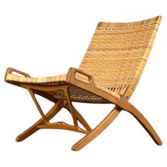 Retro Hans Wegner, Folding Lounge Chair model JH-512, circa 1960, by Johannes Hansen