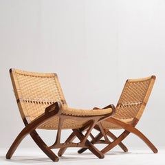 Chaise pliante en corde Hans Wegner