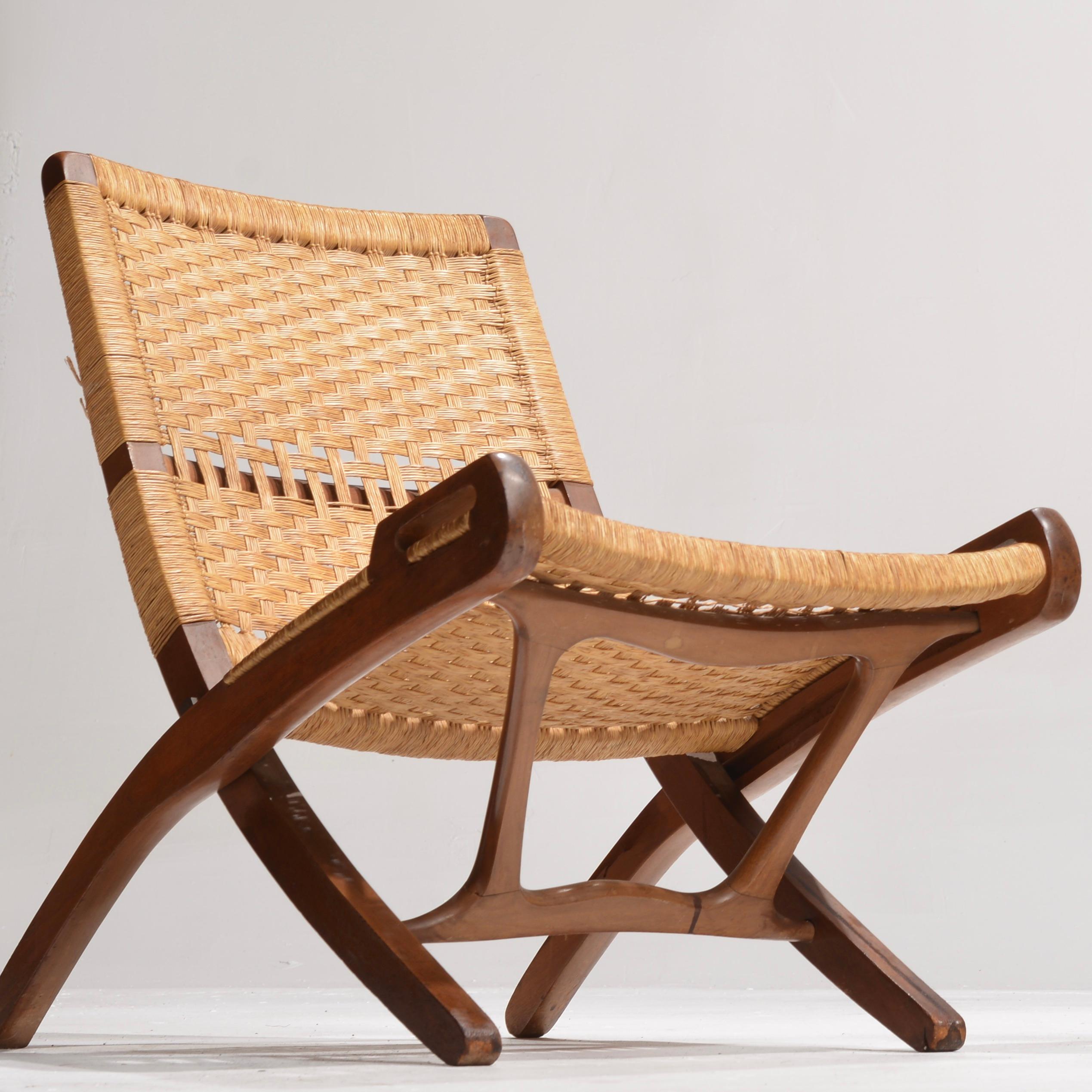 Mid-20th Century Hans Wegner Folding Rope Chair