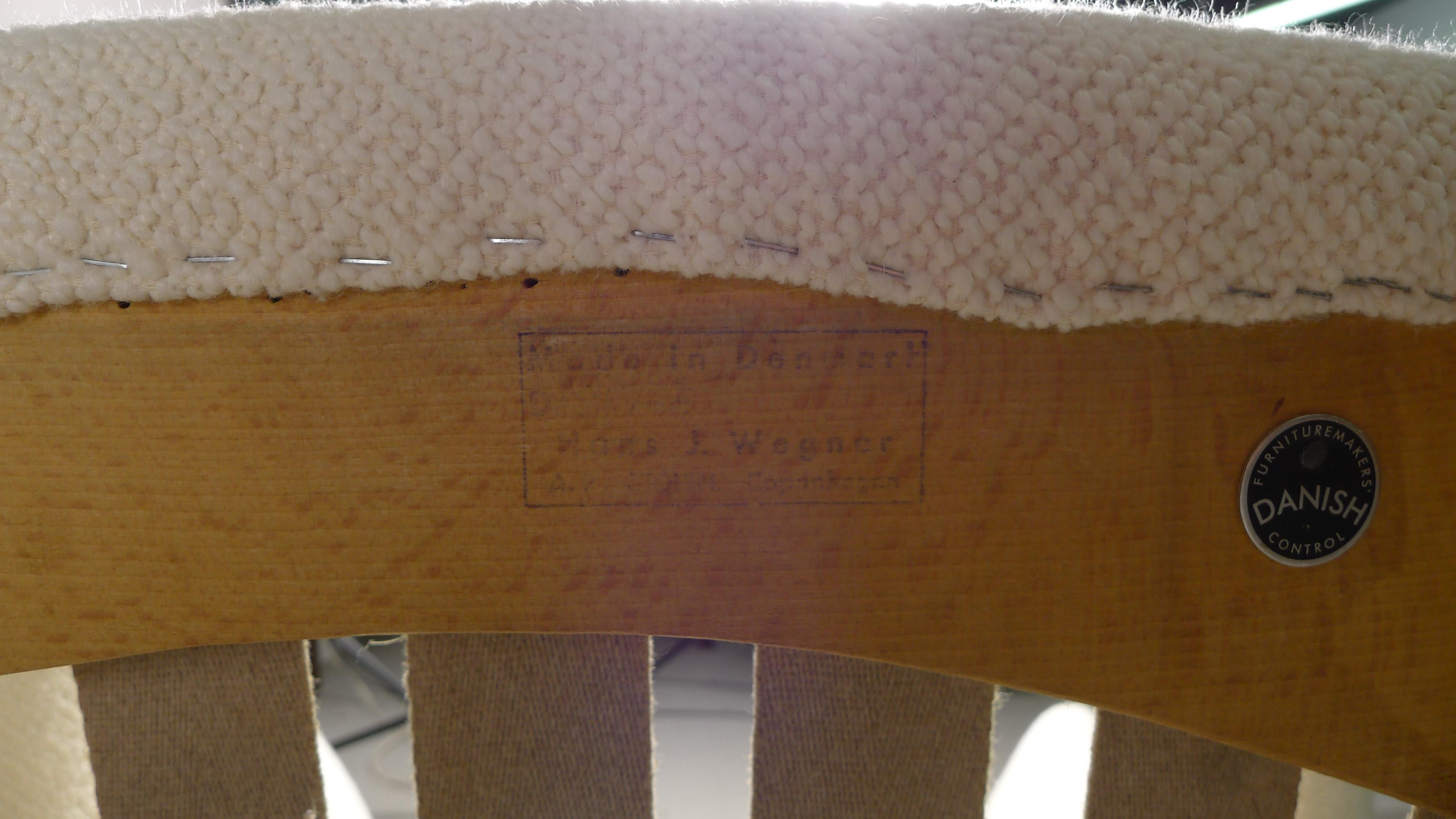 Hans Wegner for A P Stolen, Model AP-19 Papa Bear Chair, Stamped by Maker  3