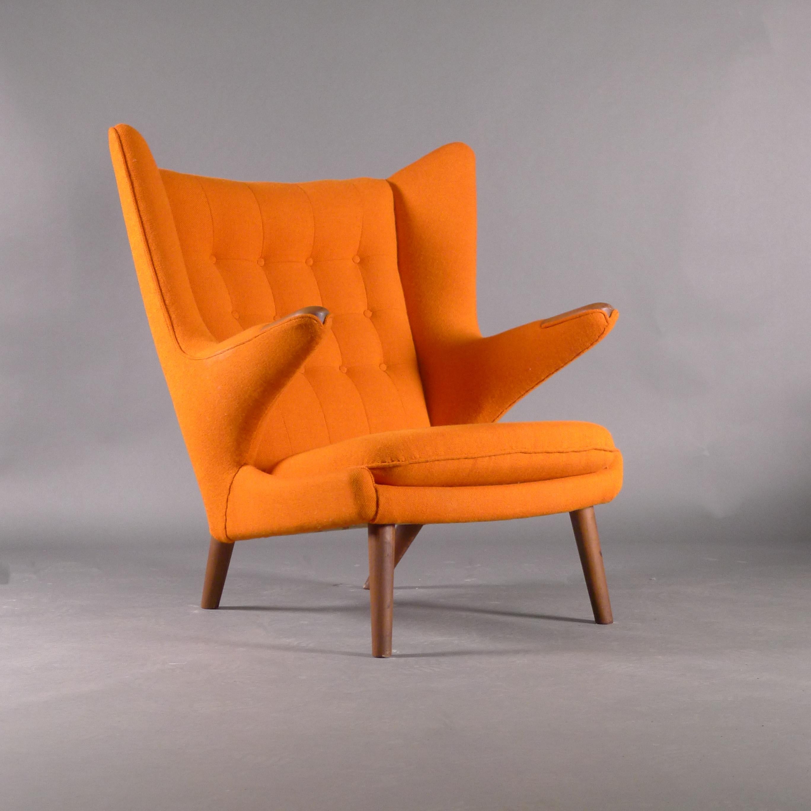 Danish Hans Wegner for A P Stolen, Model AP-19 Papa Bear Chair, Stamped by Maker  For Sale